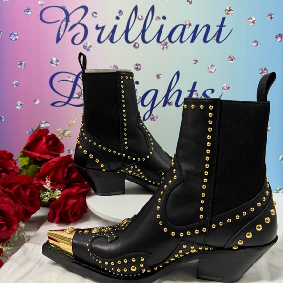 💎NO OFFERS $1900 TRIPLE MEDUSA STUDDED BOOTS - Picture 8 of 15